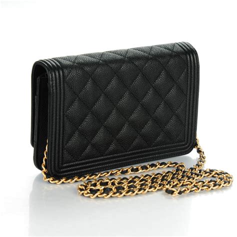 chanel boy wallet on chain cavier